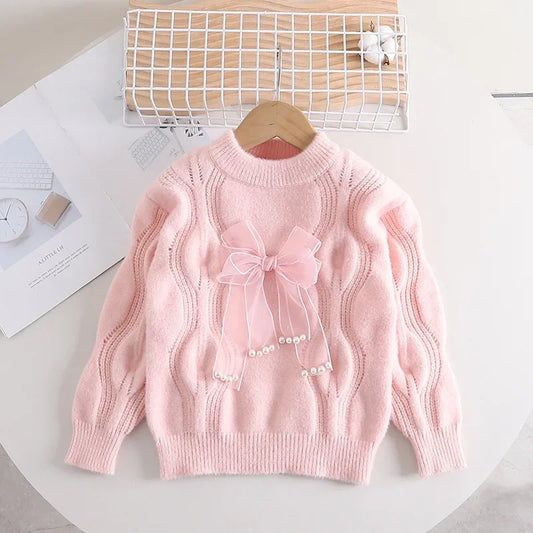 Girls’ Knitted Winter Sweater