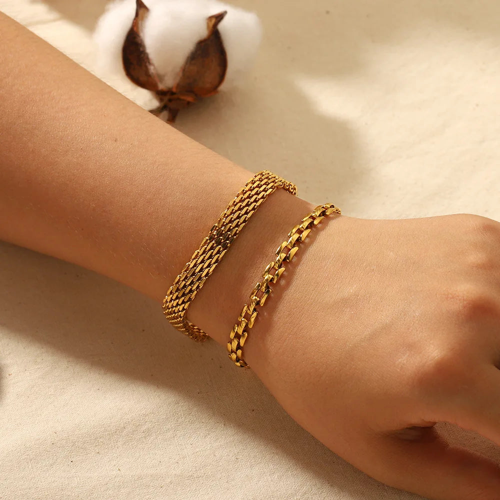 18K Gold Plated finish Chain Bracelet