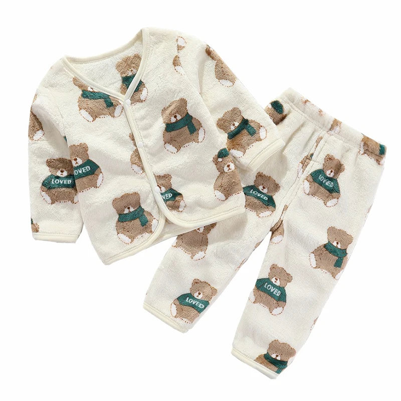 Newborn Flannel Shirt & Pants Set