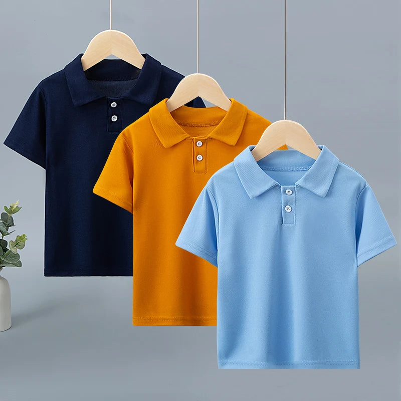 Solid Color Polo T-Shirt
