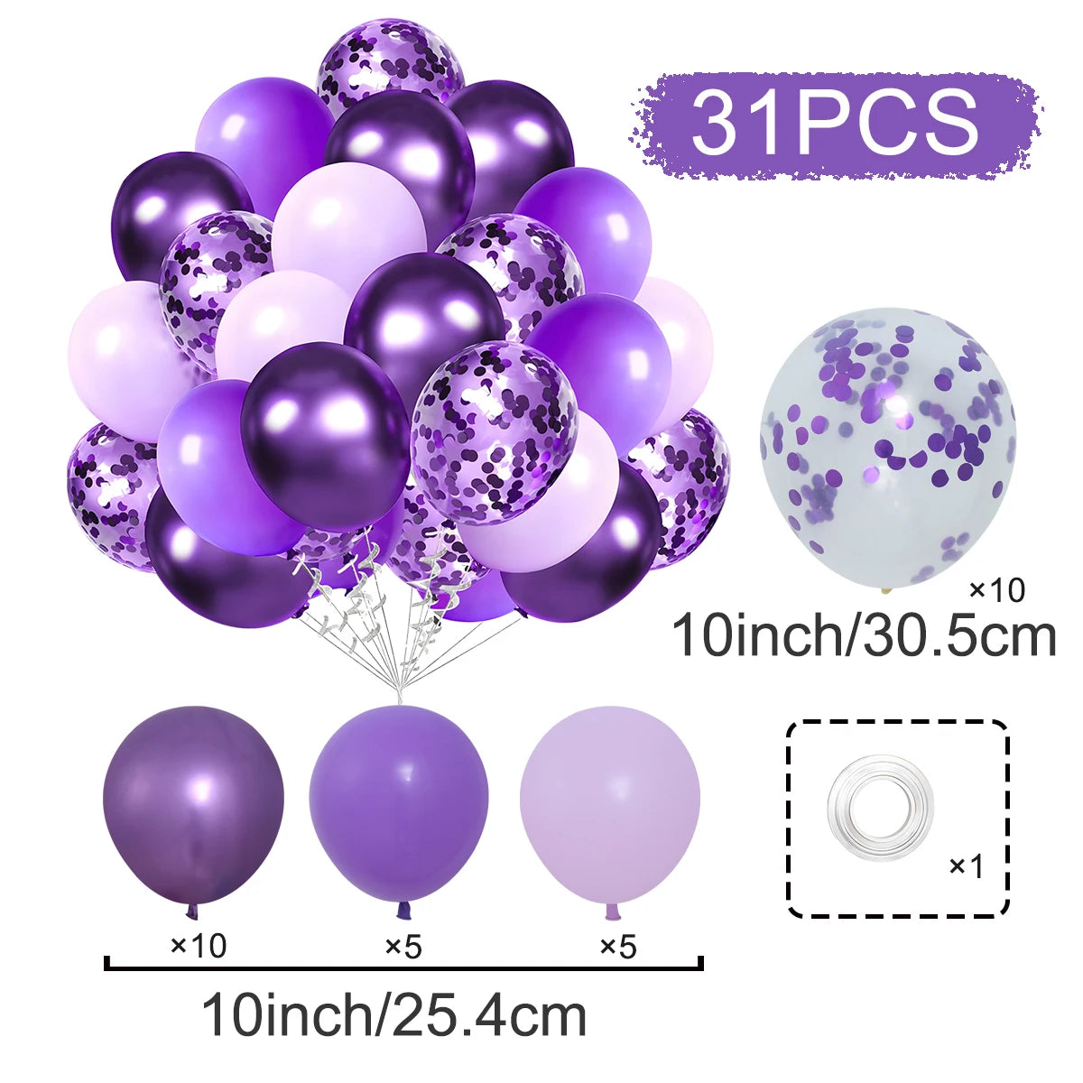 Confetti & Latex Balloon Set