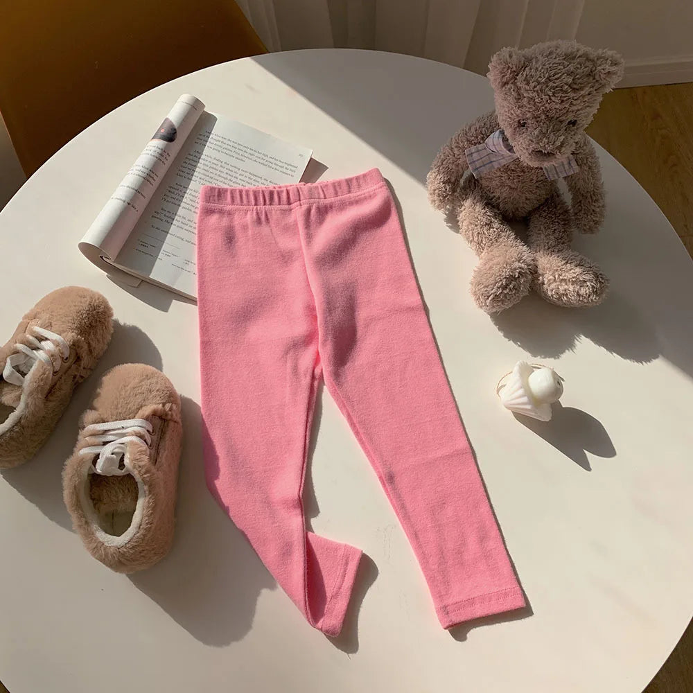 Girls' Stretchy Cotton Leggings