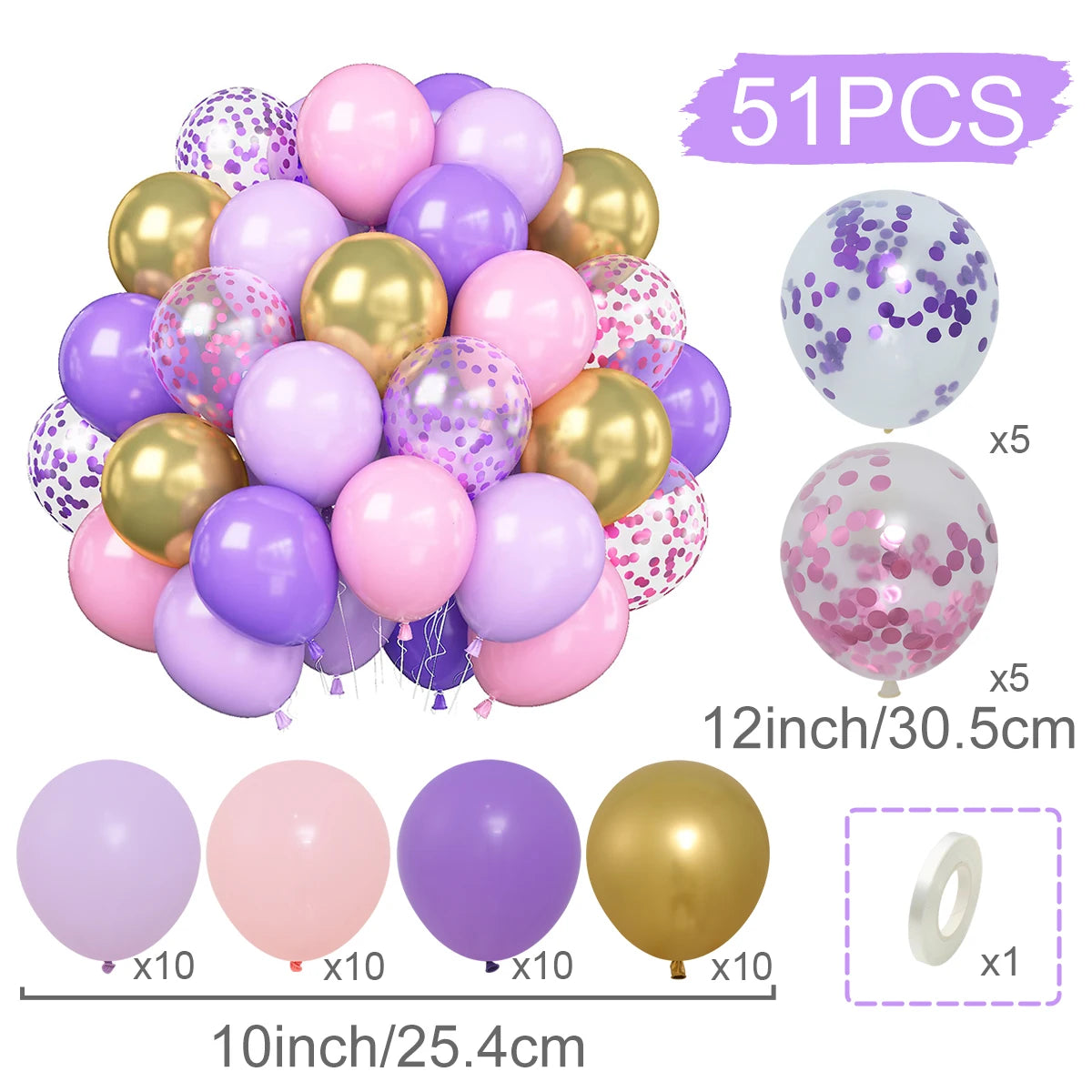 Confetti & Latex Balloon Set