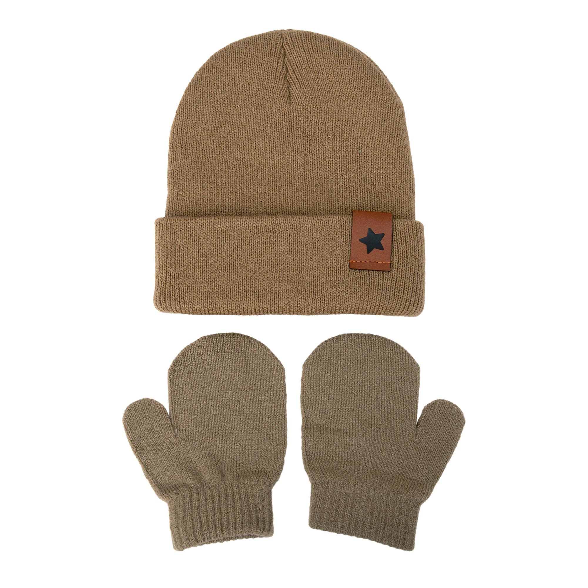 Winter Knitted Hat & Glove Set