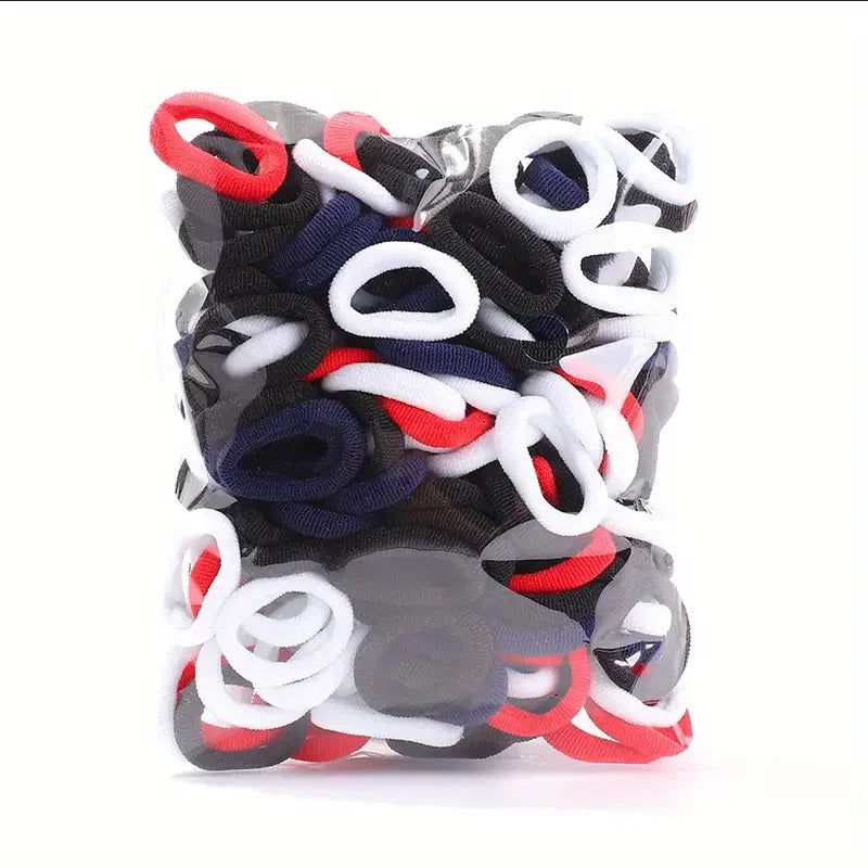 100 Pcs Colorful Hair Ties