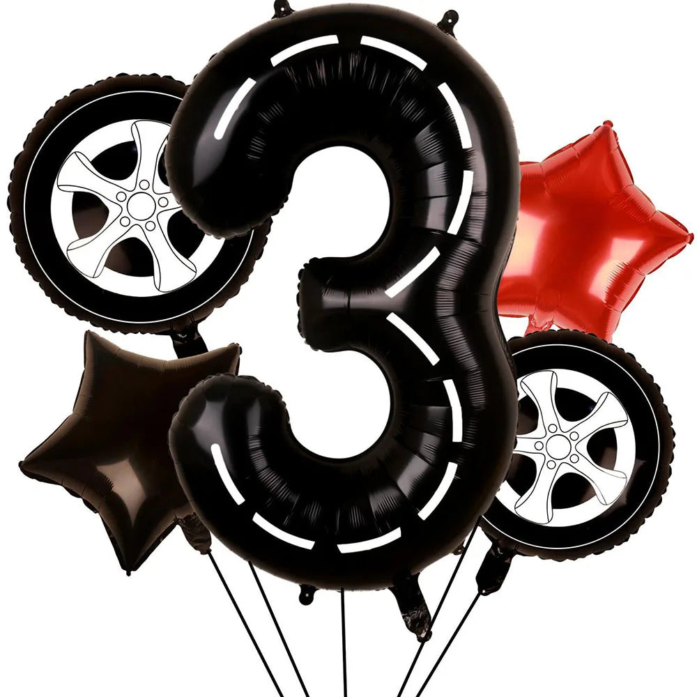 Racing Car Balloon Set - 5 pcs