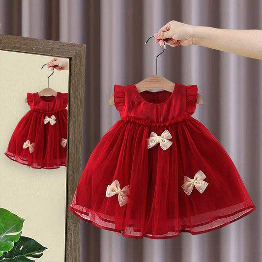Girls’ Bow Princess Dress