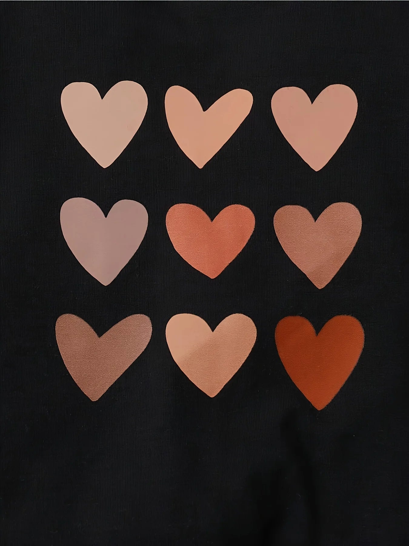 Heart Print Sweatshirt & Pants Set