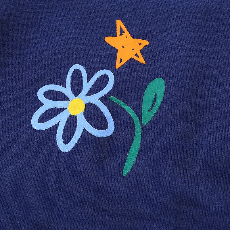 Rainbow Flower Printed Sweatshirt