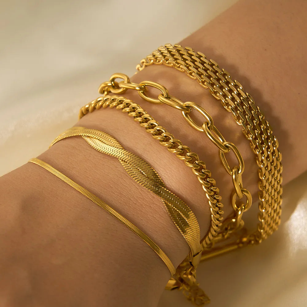 18K Gold Plated finish Chain Bracelet