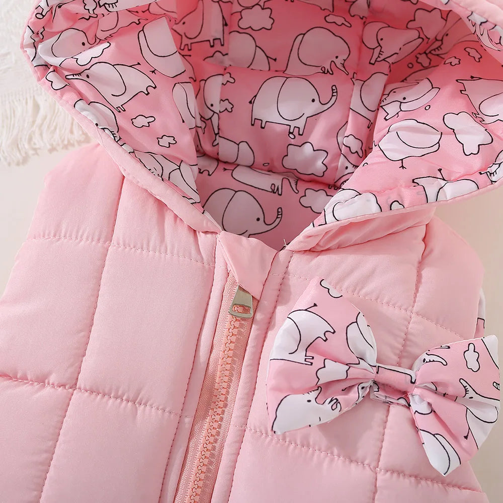 Cute Print Hooded Vest