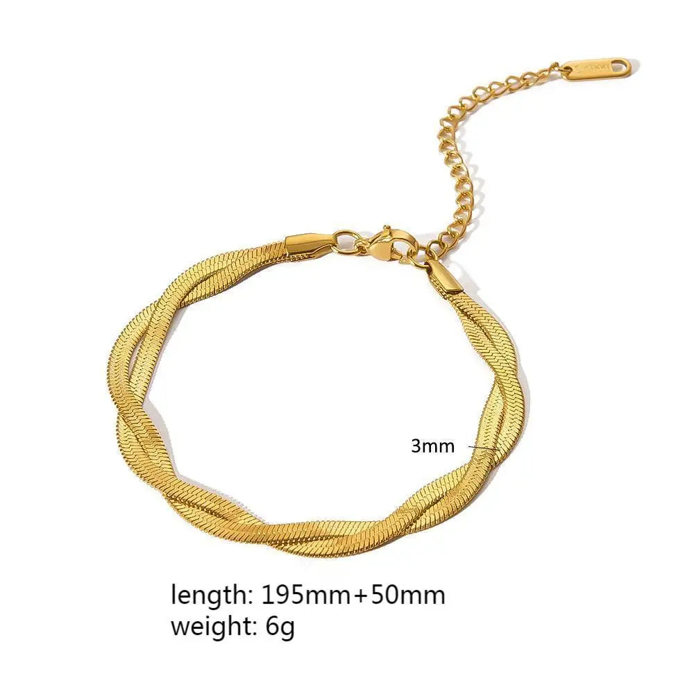 18K Gold Plated finish Chain Bracelet