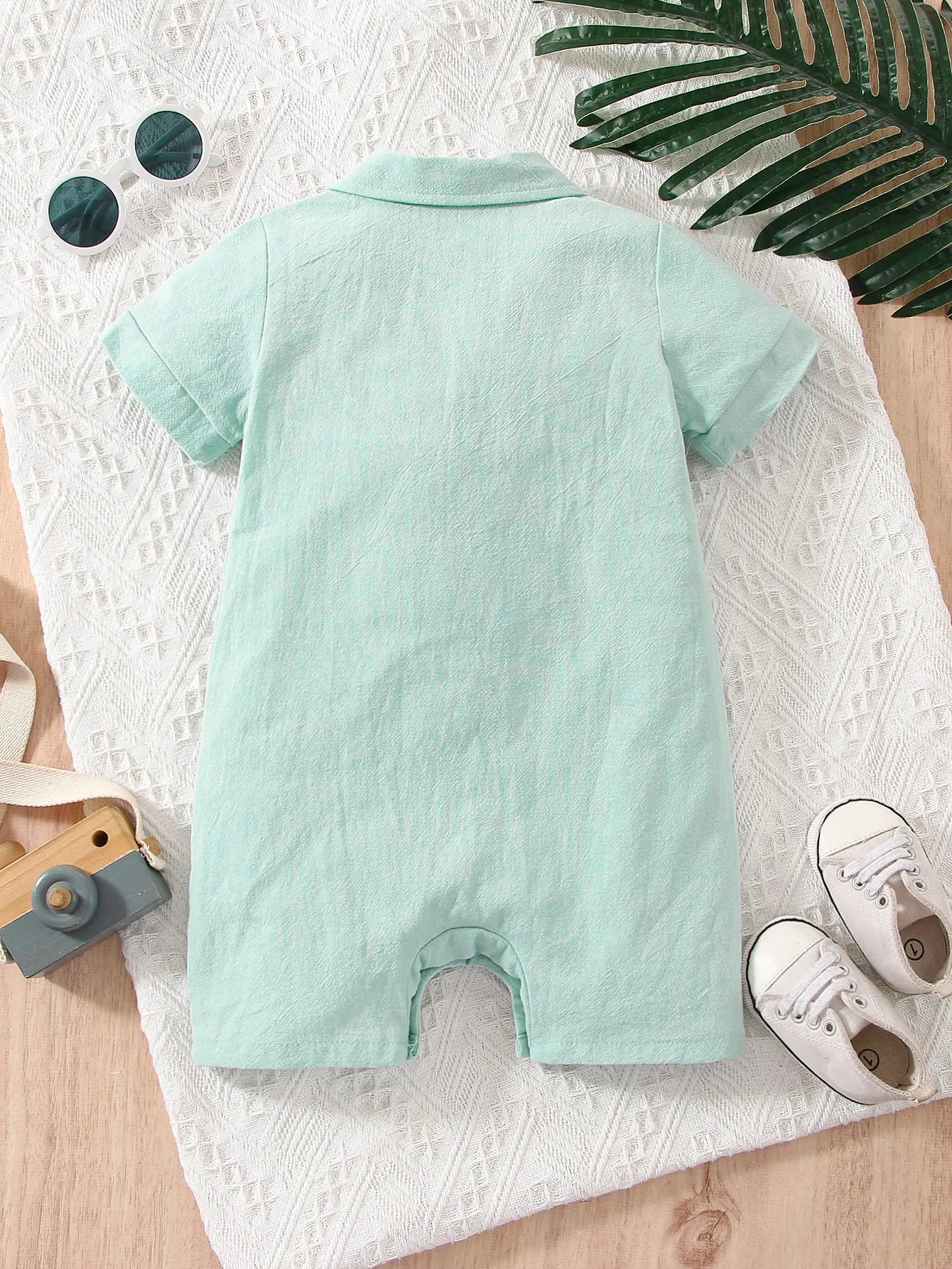 Dino Embroidered Baby Romper