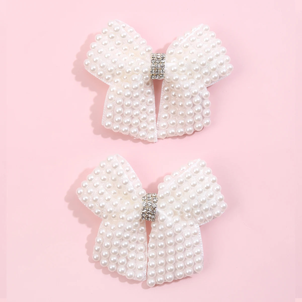 Pearl Hair Bow Clips - 2 Pcs