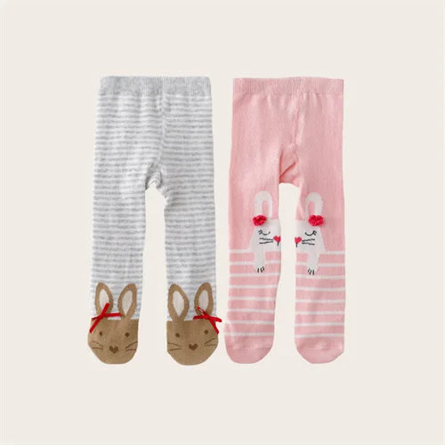 Girl's Cotton Tights – 2Pc Set