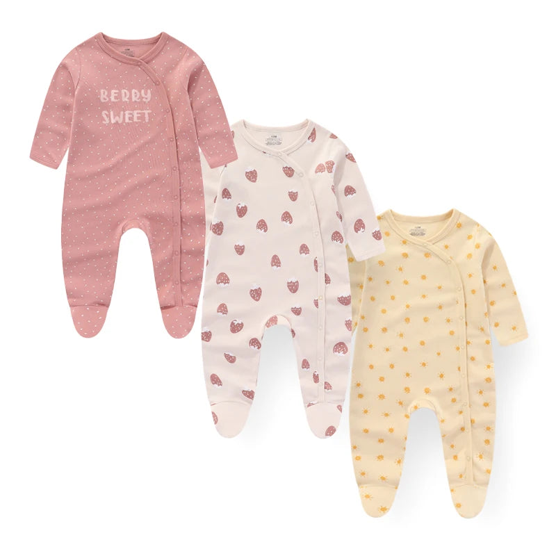 Baby Romper Set - 3Pcs