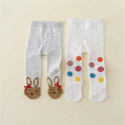 Girl's Cotton Tights – 2Pc Set
