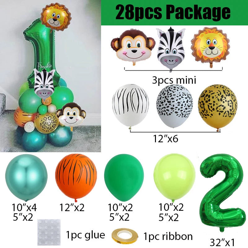 Jungle Animal Balloon Garland