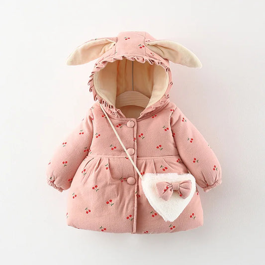 Girls’ Jacket with Rabbit Ear Hood
