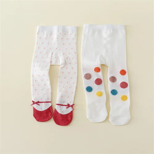 Girl's Cotton Tights – 2Pc Set