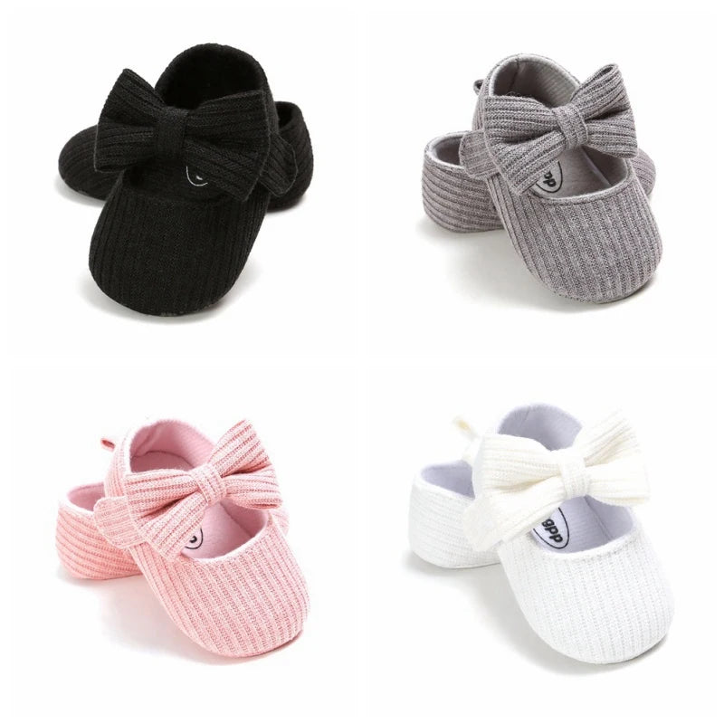 Baby Girl Cotton Prewalker Shoes