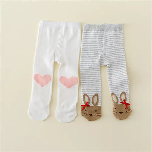 Girl's Cotton Tights – 2Pc Set