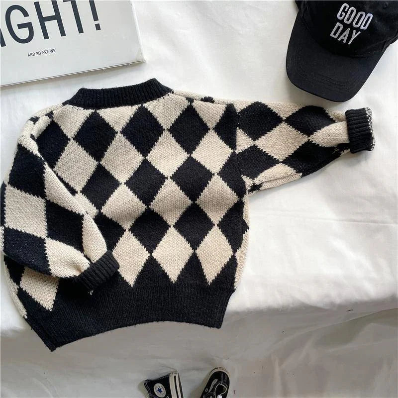 Boys' Woolen Knitted Cardigan