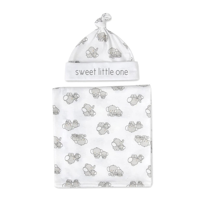 Newborn Swaddle Wrap & Beanie Set
