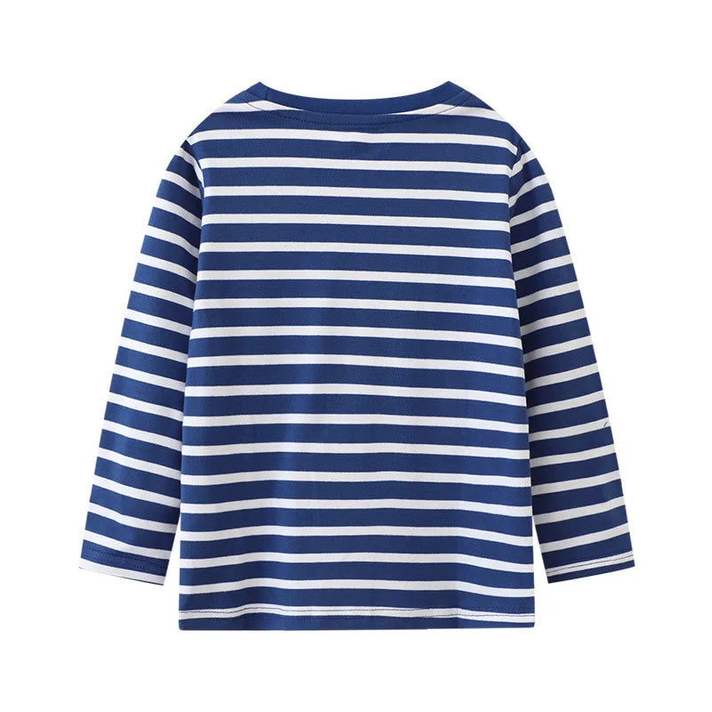 Boys' Striped Embroidered Shirt