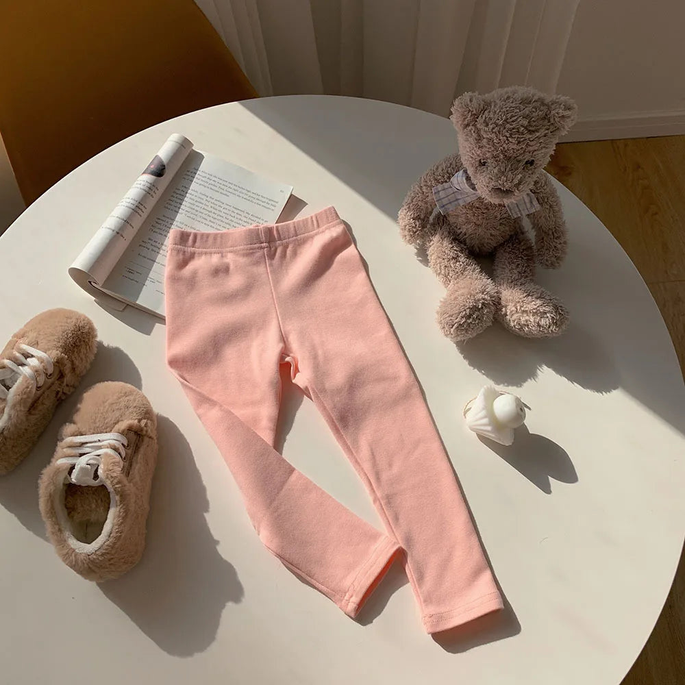 Girls' Stretchy Cotton Leggings