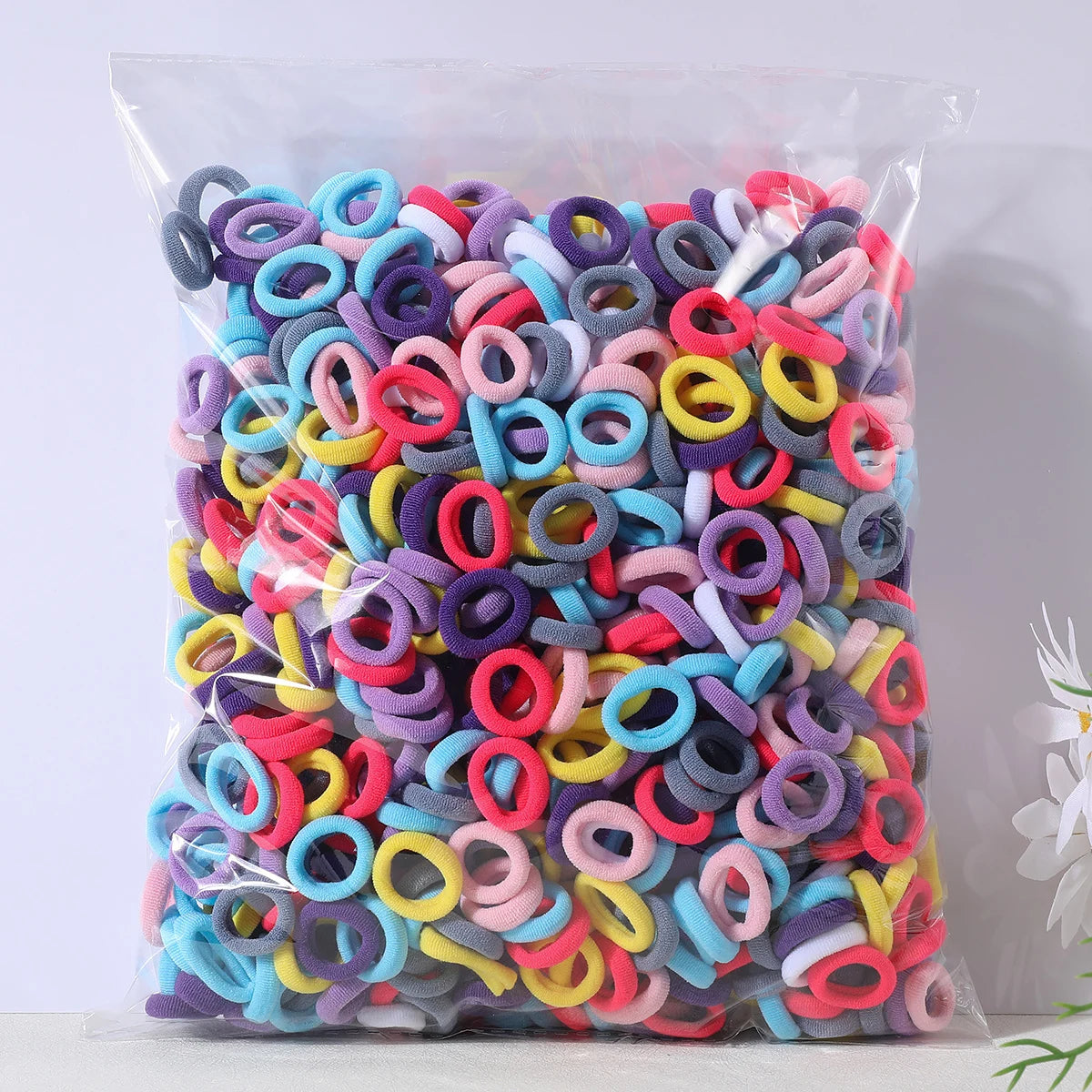 100 Pcs Colorful Hair Ties