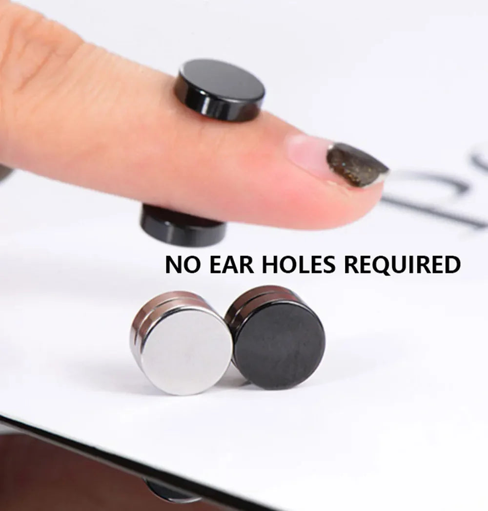 Magnetic Zircon Stud Earrings