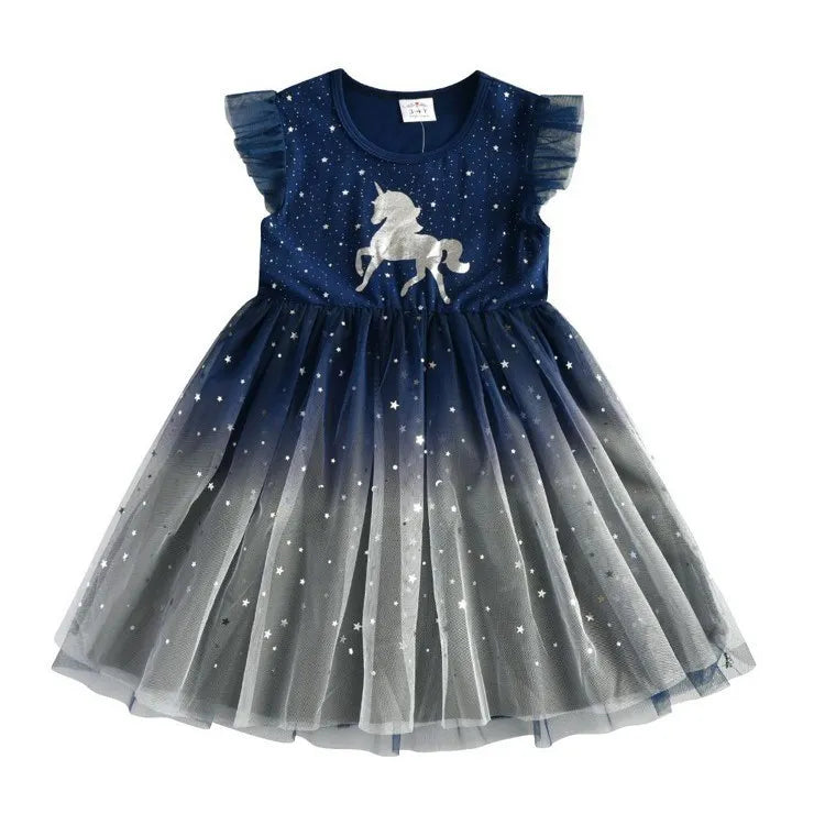 Girls Summer Unicorn Dress