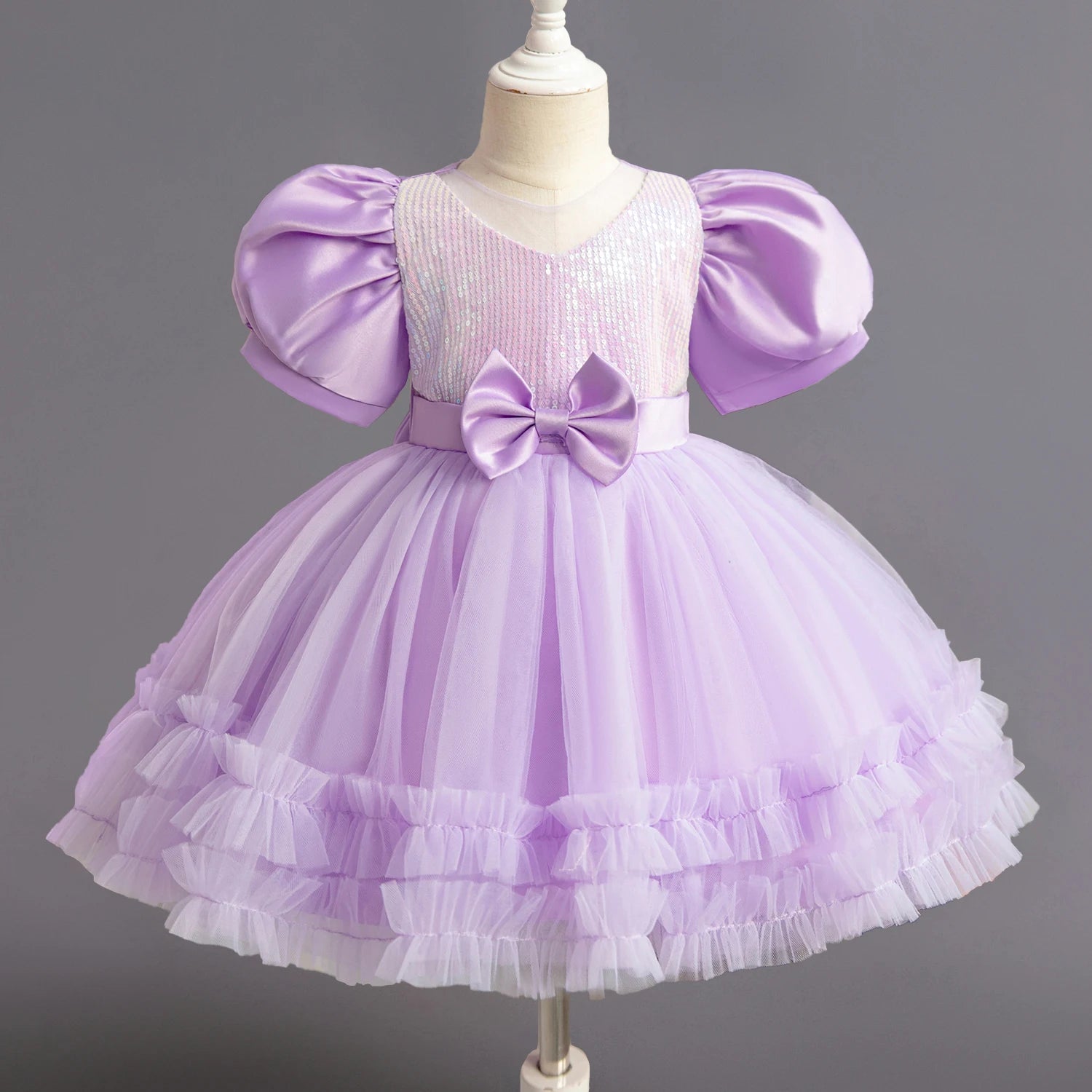 Sequin Big Bow Dress