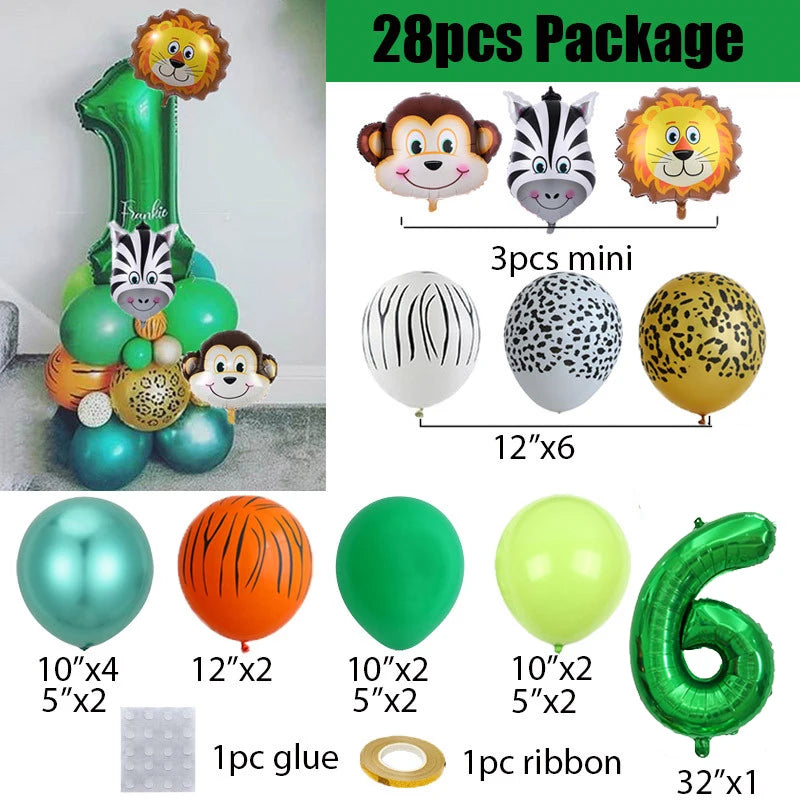 Jungle Animal Balloon Garland