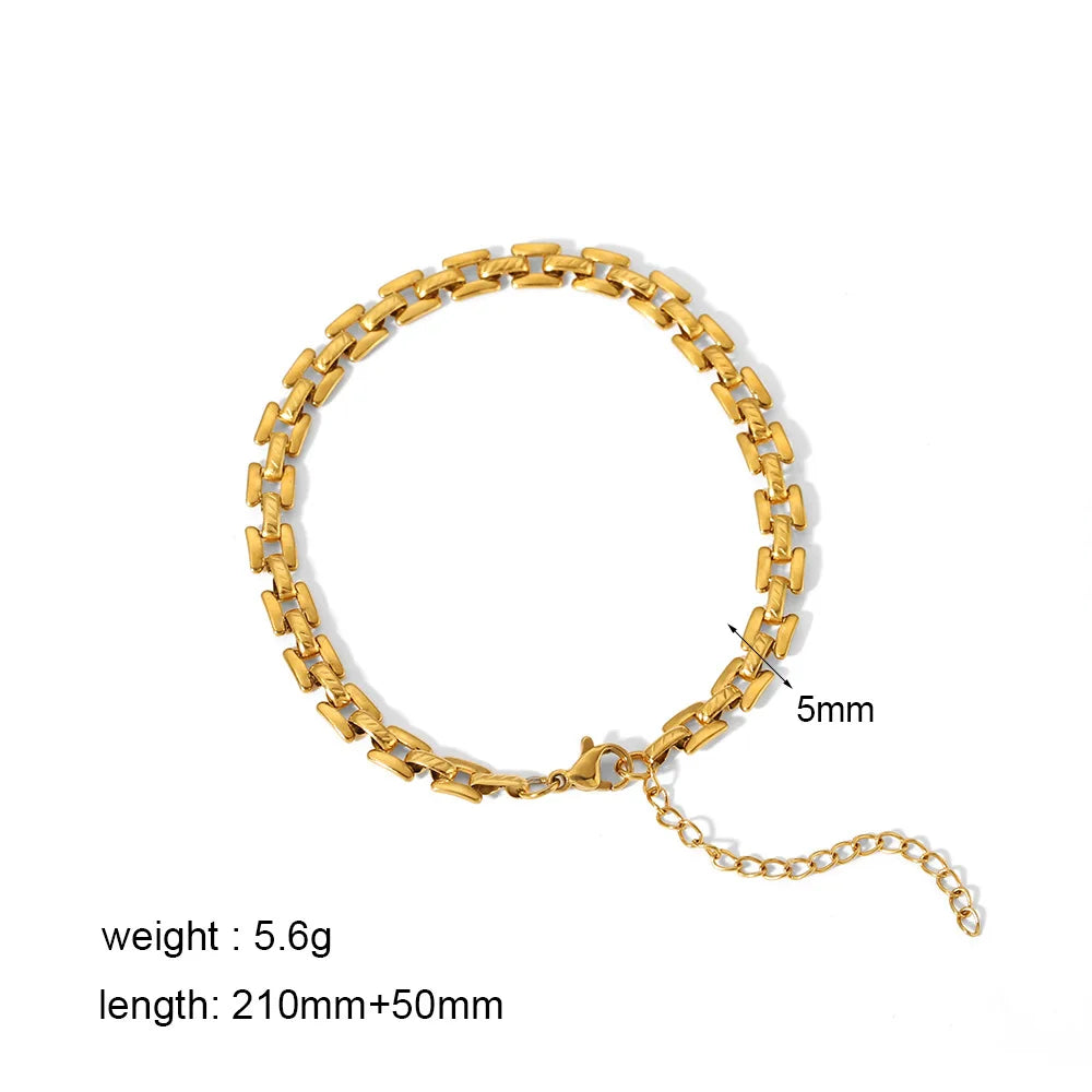 18K Gold Plated finish Chain Bracelet