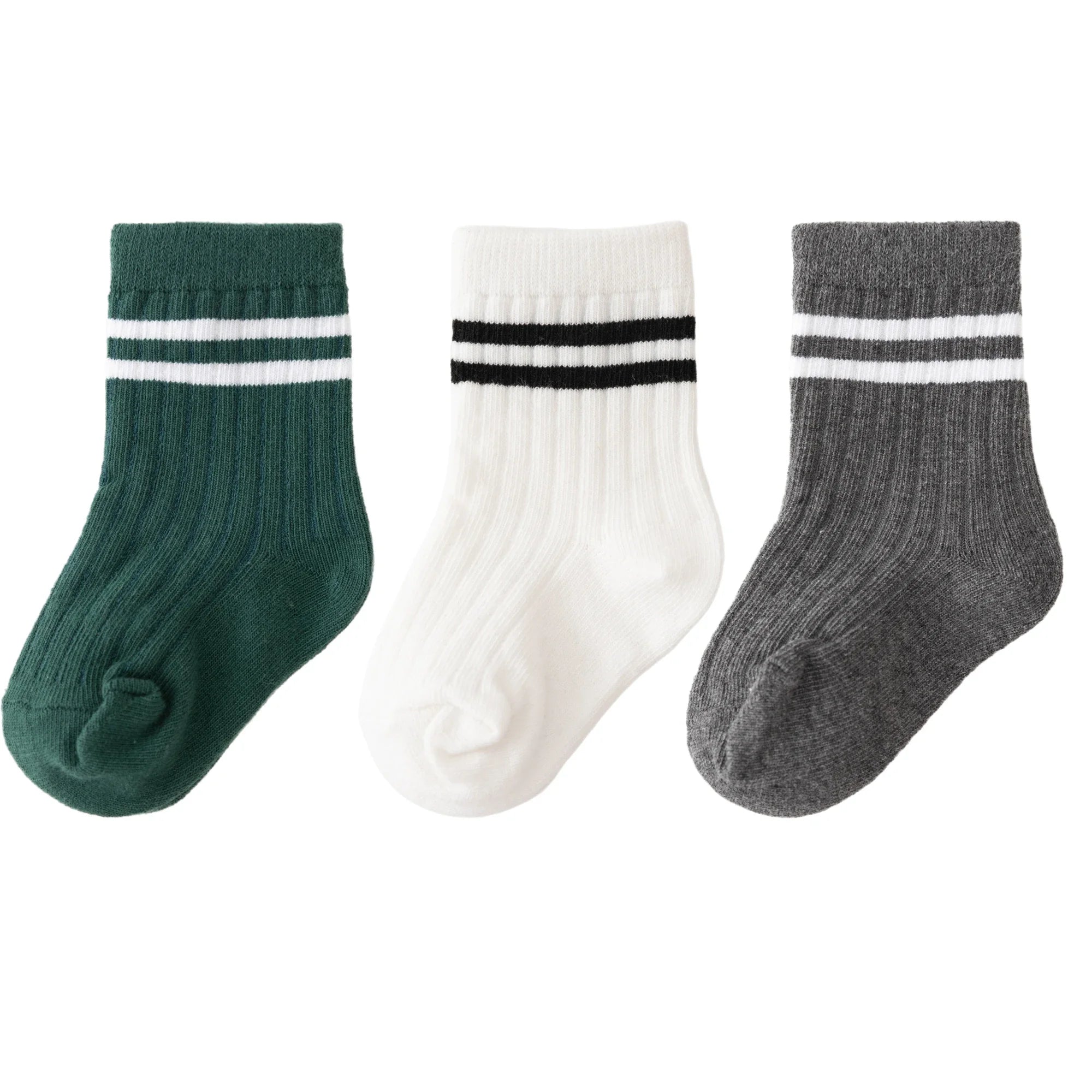 Sporty Striped Toddler Socks Pack - 3 Pairs