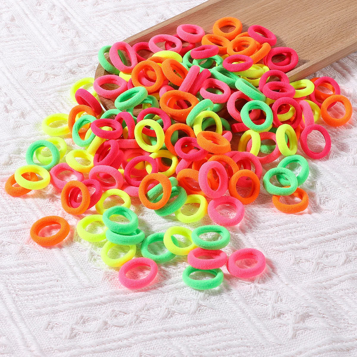 100 Pcs Colorful Hair Ties
