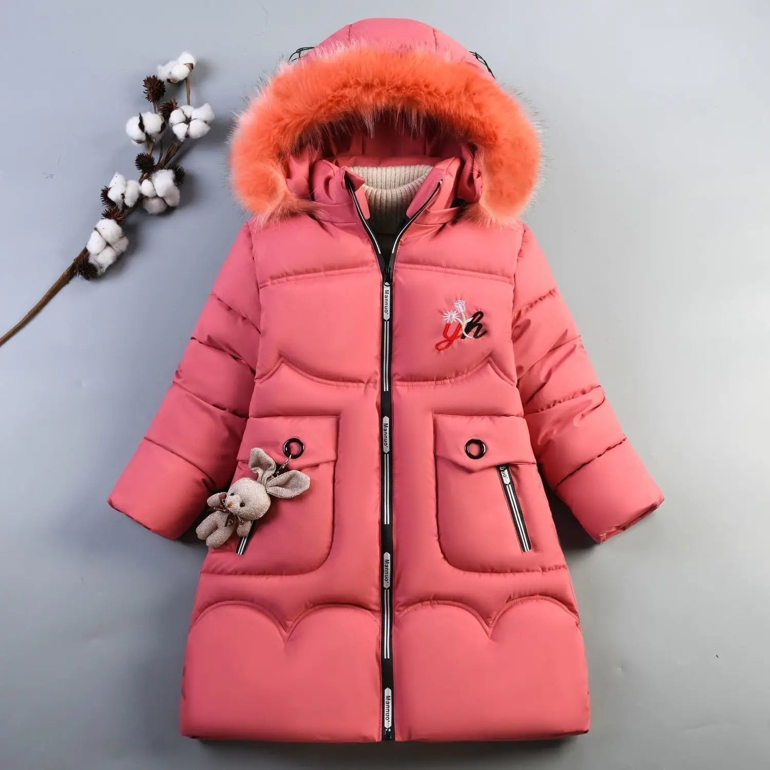 Long Hooded Winter Jacket for Girls