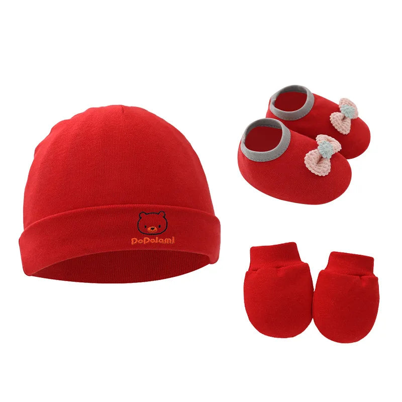 Newborn Beanie, Mittens & Socks Set