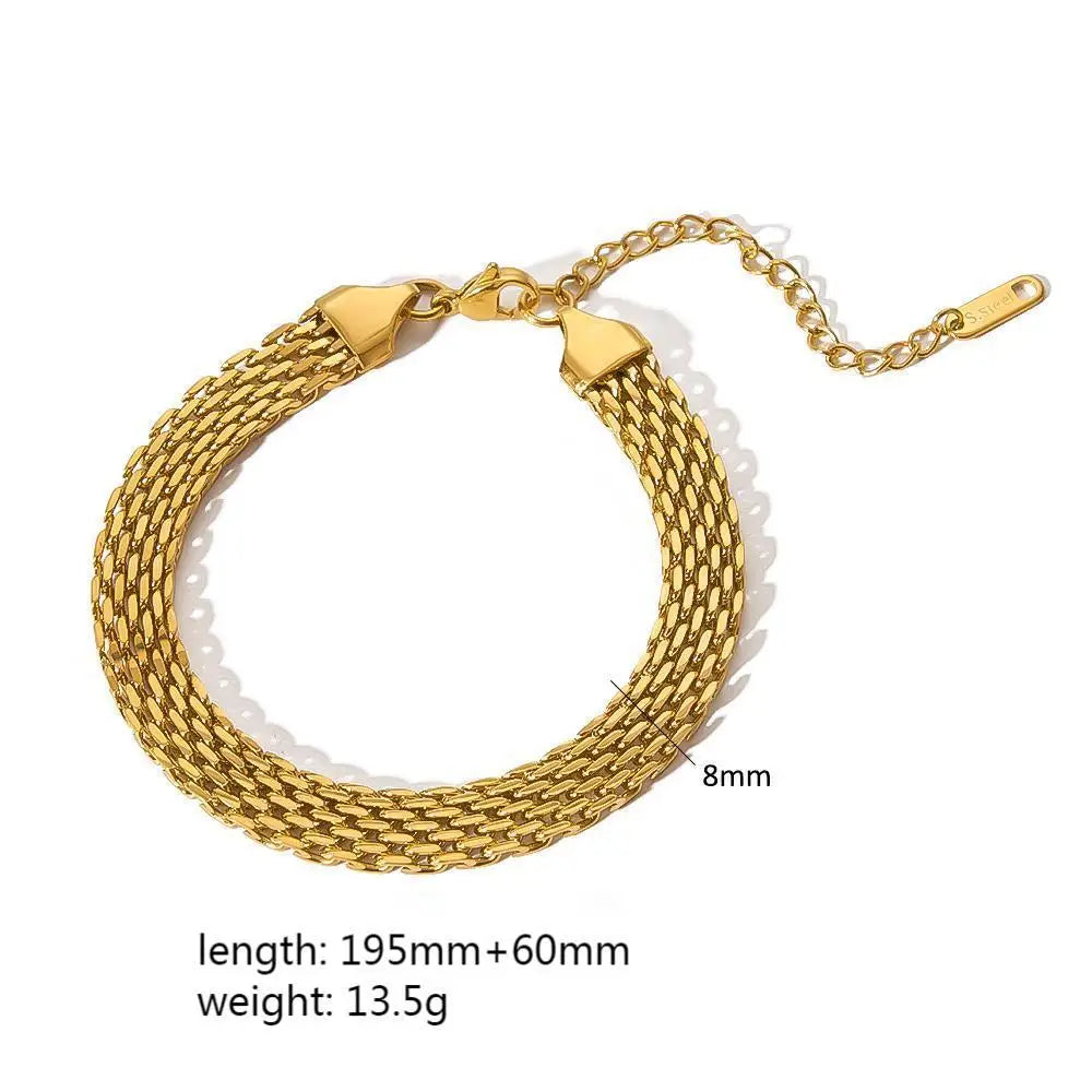 18K Gold Plated finish Chain Bracelet