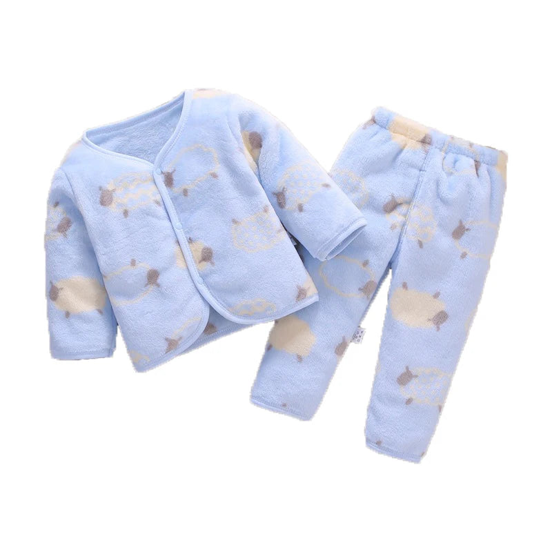 Newborn Flannel Shirt & Pants Set