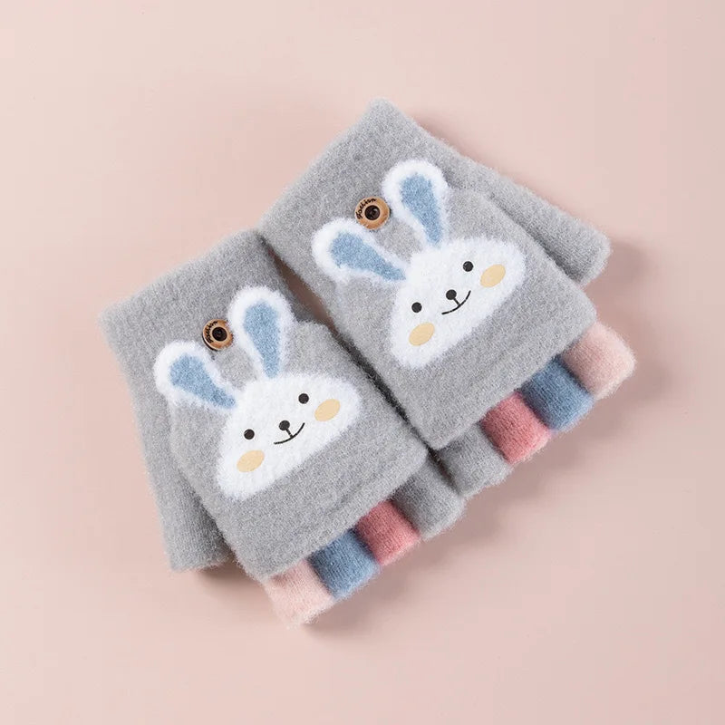 Bunny Half-Finger Gloves