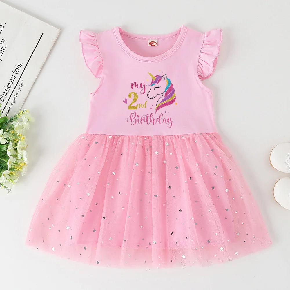 Personalized Unicorn Birthday Dress