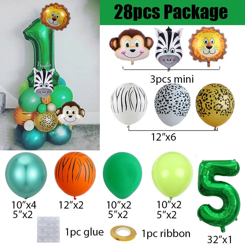 Jungle Animal Balloon Garland