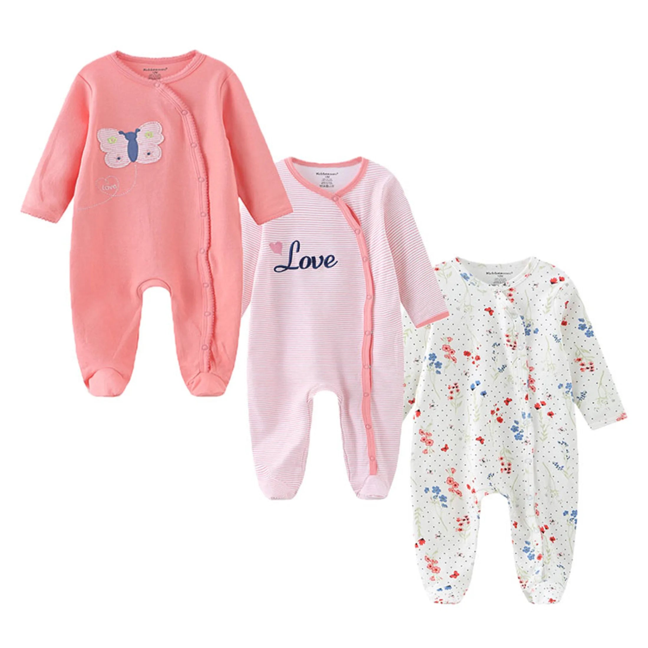 Baby Romper Set - 3Pcs