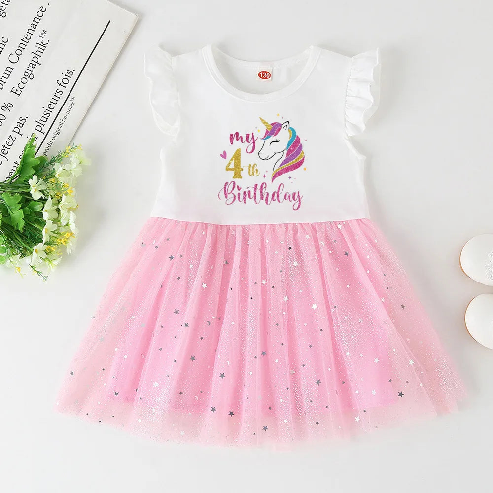 Personalized Unicorn Birthday Dress