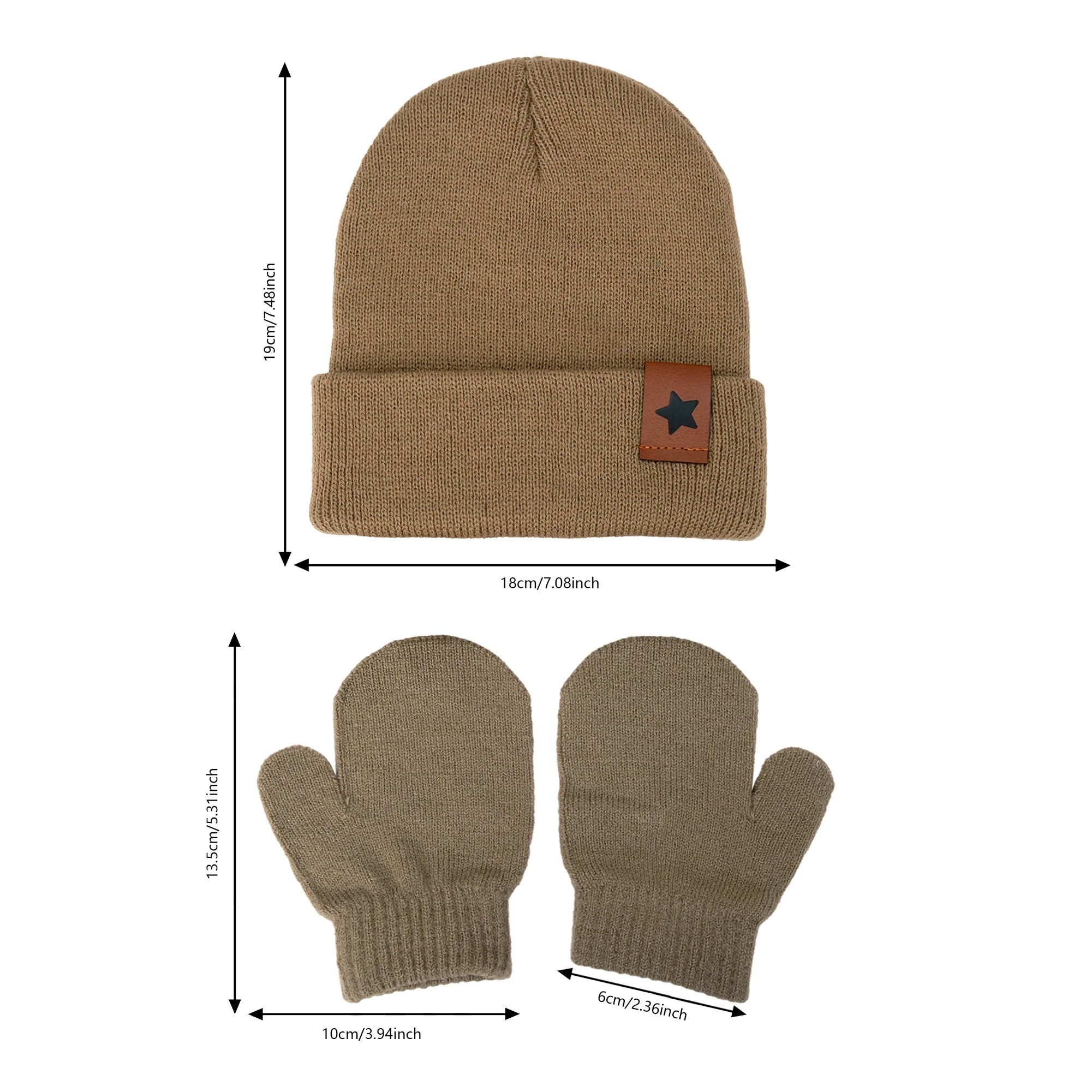 Winter Knitted Hat & Glove Set