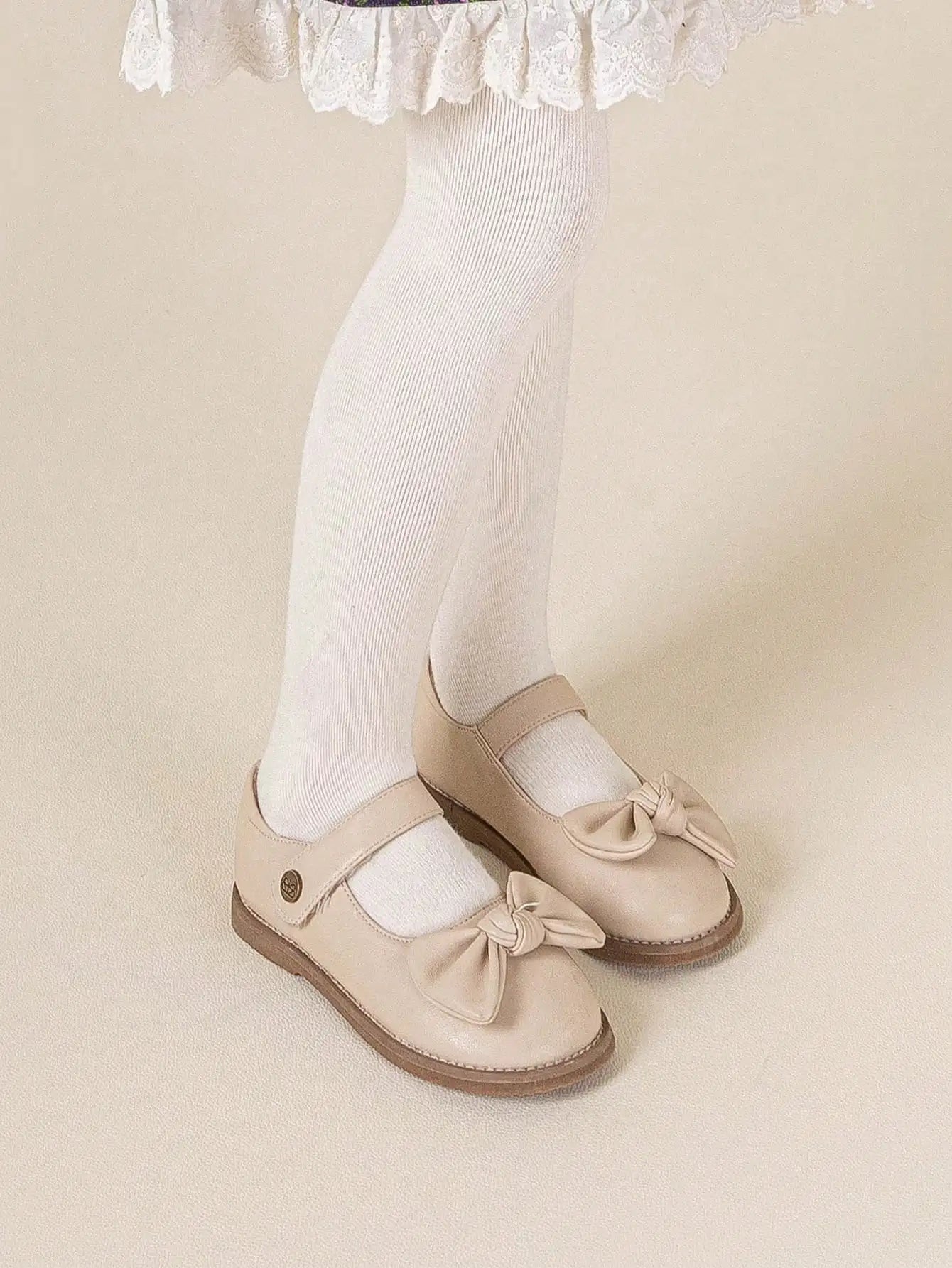 Girls’ Solid Color Tights – 4 Pcs