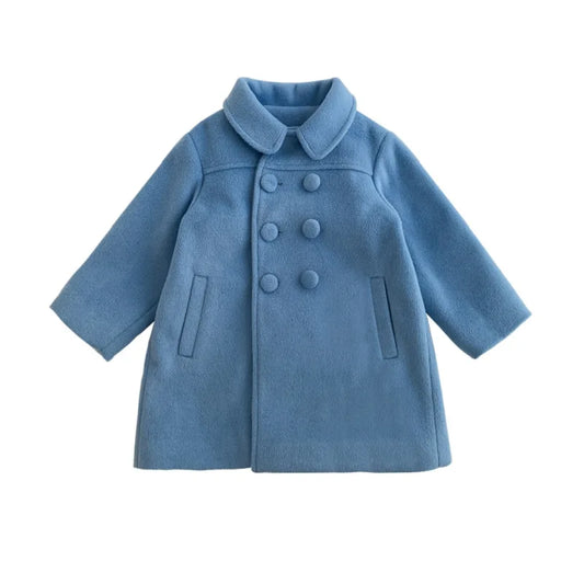 Girls’ Double-Breasted Wool Coat